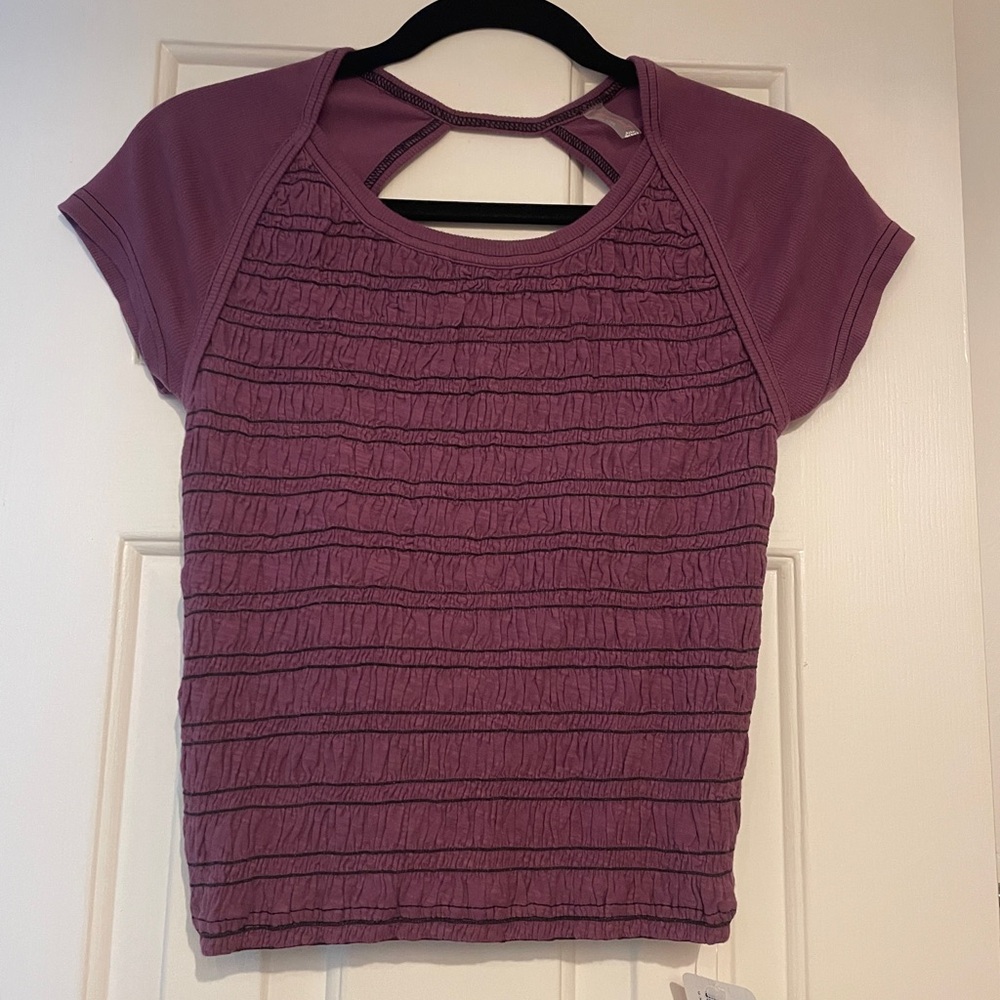 Free People Movement Purple Open Back Crop Top NWT